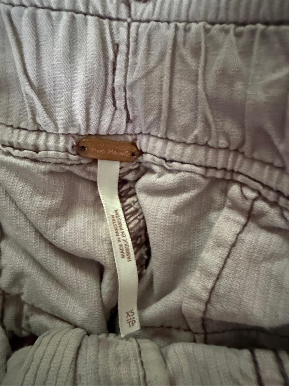 Free People Tahiti Cargo Pants Utility Mid Rise Baggy in Misty Plum Lilac - Picture 5 of 5